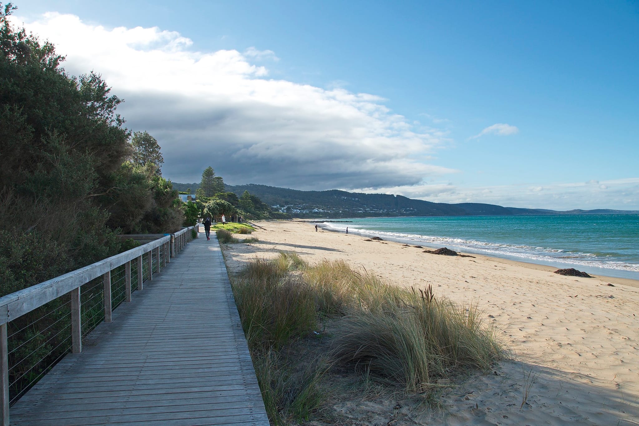 The beach and Loutit Bay at Lorne